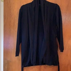 Zara Knit navy blue sweater with tie